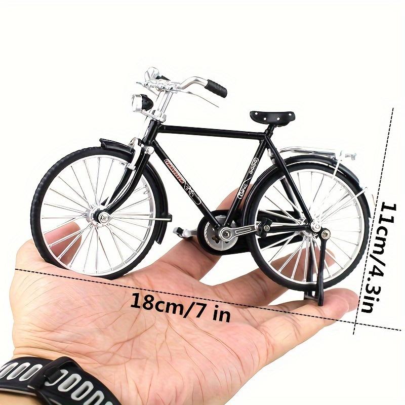 Kit Modelo de Bicicleta Vintage - Conjunto Miniatura de 51 peças com Inflador e Estojo, Liga de Alumínio, Presente de Colecionador e Decoração.