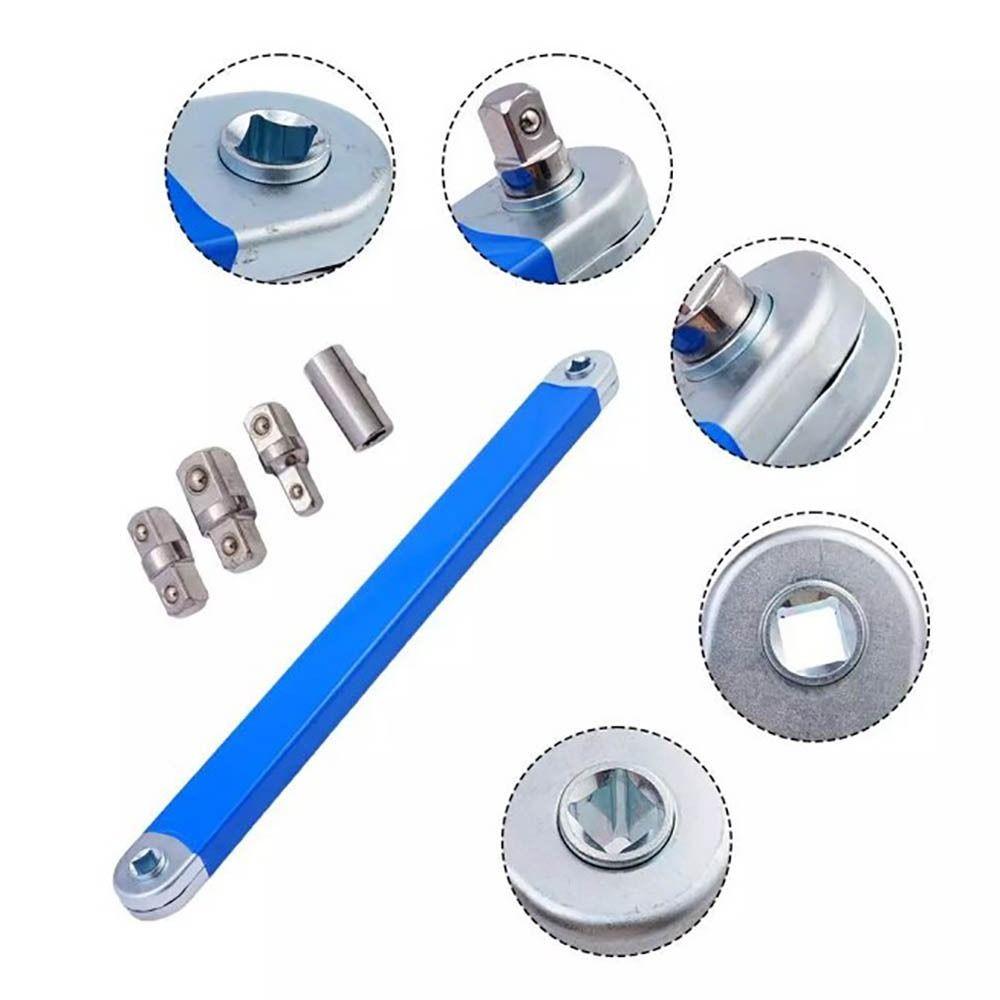 Double Head Offset Extension Wrench 360-degree Rotating Ratchet Spanner Ratchet Repair Tools  Hone