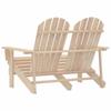 Vidaxl 2-Seater Adirondack Garden Chair, Solid Fir Wood