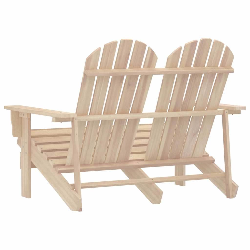 Vidaxl 2-Seater Adirondack Garden Chair, Solid Fir Wood