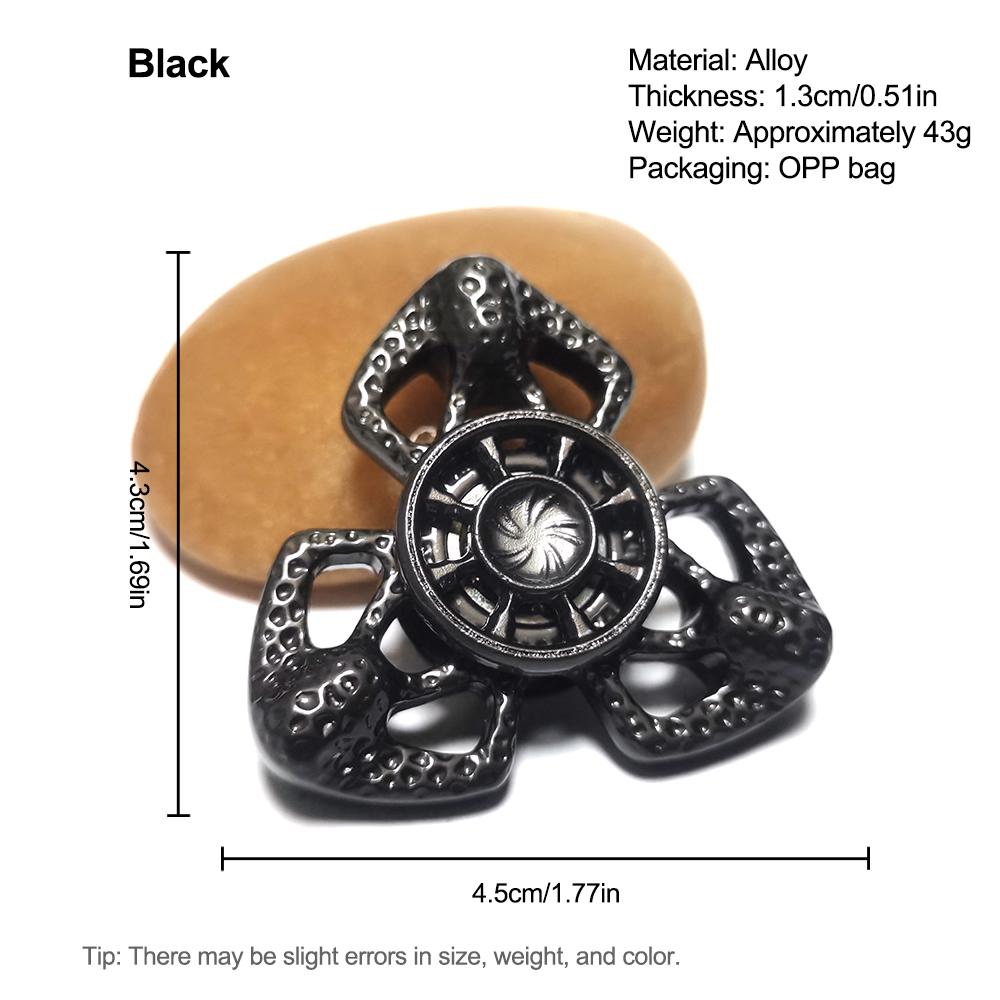 

1pc Personalized Hollowed-Out Edc Fidget Spinner - Exquisite Metal Stress Relief Toy for Focus Improvement and Anxiety Relief -
