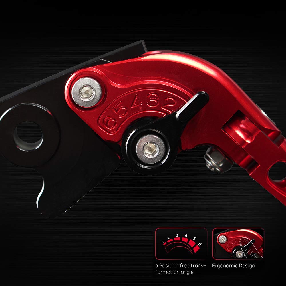 6 Verstellbares Aluminium Brems- Kupplungshebel Set Suzuki GSX250R 250 V-Strom DL650 / V-STROM/XT