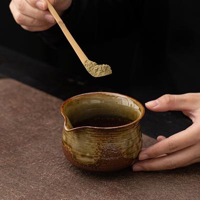 Keramik Matcha Schale im japanischen Stil, hochtemperaturbeständig, Ofenverfärbung, Matcha-Zubereitungsschale, Kung-Fu-Teezubehör