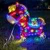 Glowing 4D Cartoon Foil Balloons Horse Stand Walking Balloon Wheel Accessories With Wheel For Kids Birthday Party Decoration
