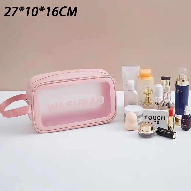 Women'S Travel Waterproof Cosmetic Bag Transparent Shower And Pool Bag Cosmetic Organizer Vanity Case