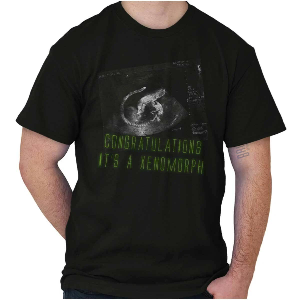 Congratulations Its A Xenomorph Alien Joke Womens or Mens Crewneck T Shirt Tee XXL