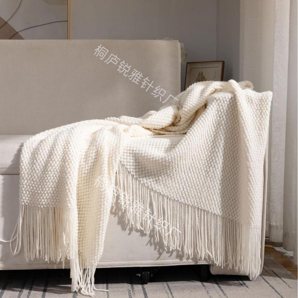 Simple Style Decorative Wool Blanket for Home or Sofa Use