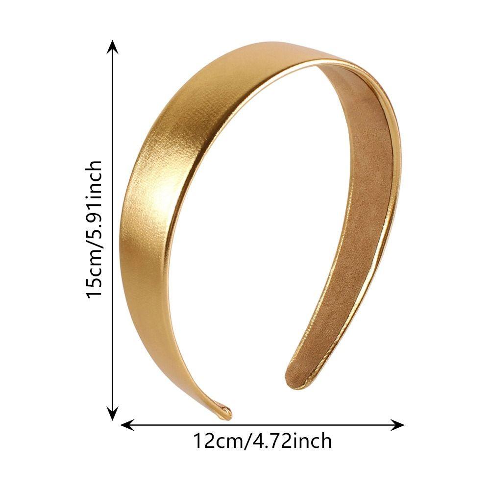 3CM Width Leather Headband Glossy Women Hair Accessory Minimalist Simple Headwear  Face Washing