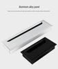 Aluminum Office Desk Cable Cover with Bristles - Sound-Dampening Rectangular Wire Organizer