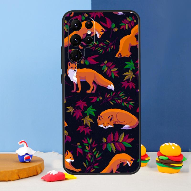 Fox Animal Pattern Phone Case For Samsung Galaxy S25 Ultra S9 S10 S20 S21 S22 Plus S23 FE S24 Ultra Cover Coque