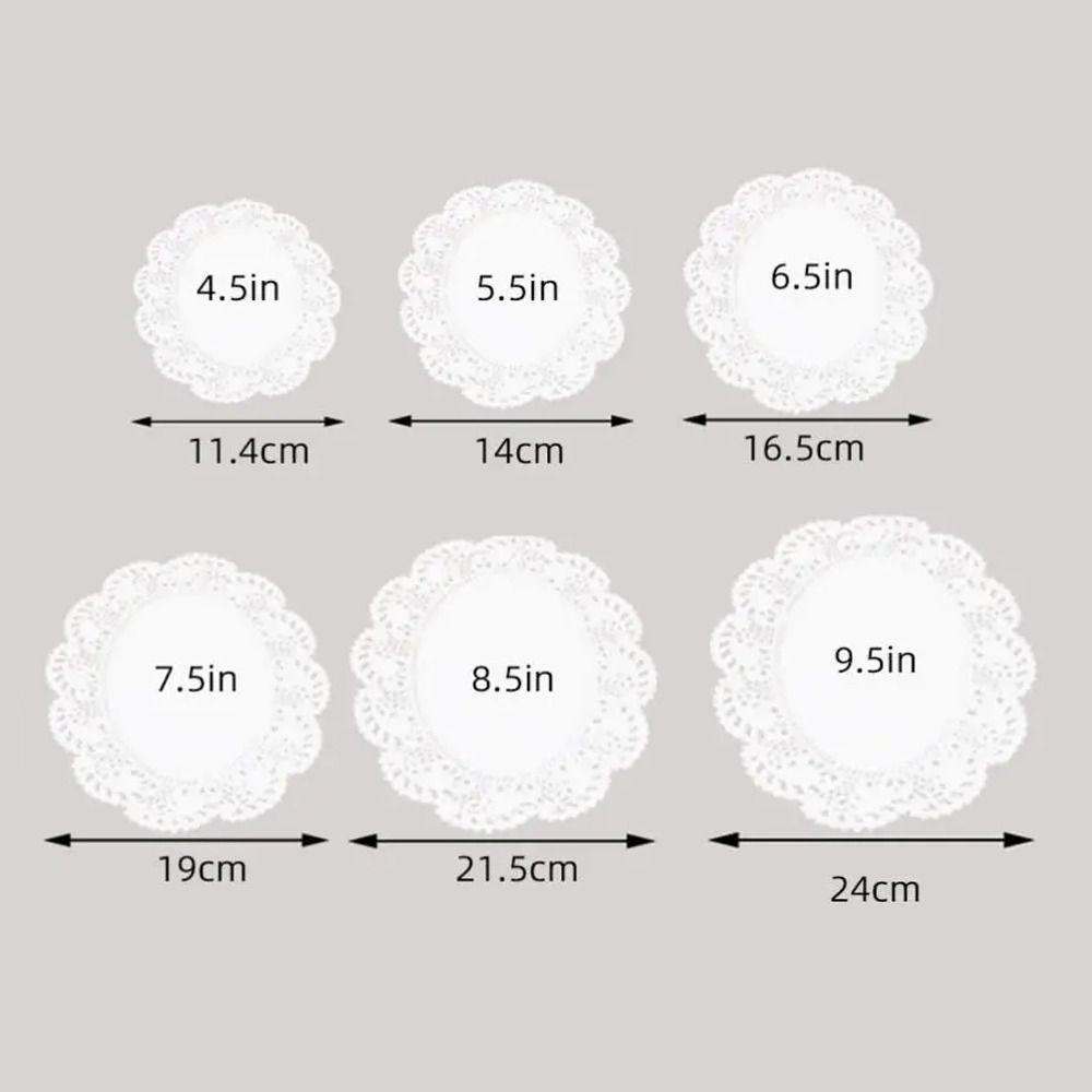 150pcs Lace Doilies Baking Paper Multi-function Placemats New Table Decoration Mat