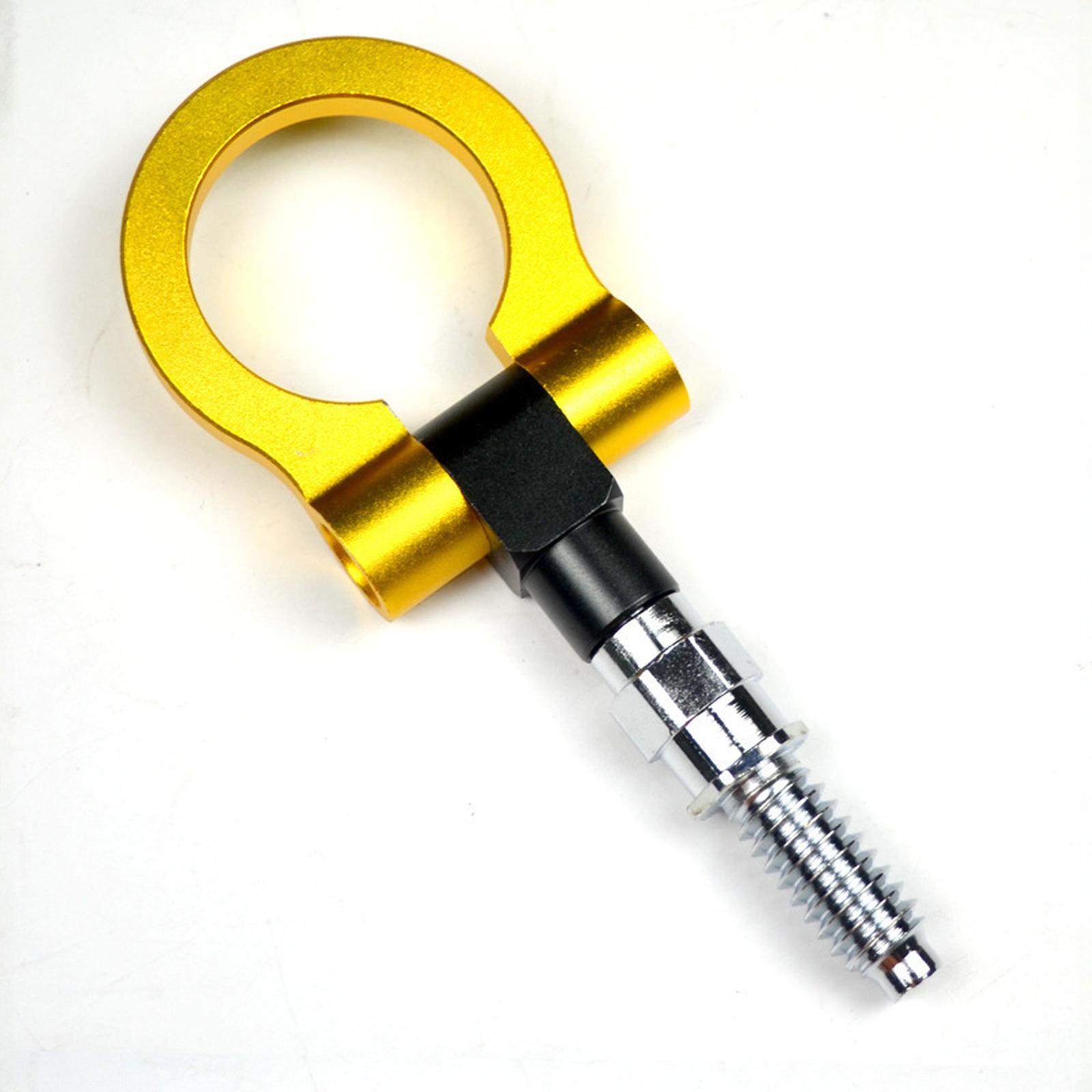 

Universal Car Tow Hook Sturdy Wear-resistant JP/EU Plug Aluminum Alloy Front Bumper Trailer Loop Towing Ring Hook Auto Supply One Size