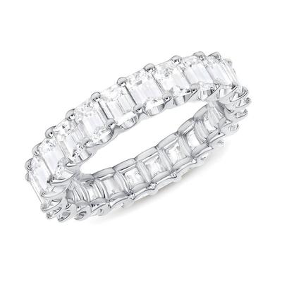 Anelli di Lusso con Zirconi a Fascia per Donna Eternità Promessa Anello da Dito Cz Fidanzamento Gioielli Matrimoniali Regalo d'Amore