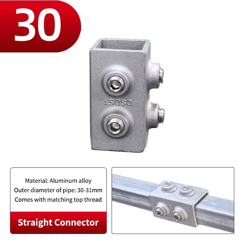 20x20mm Čtvercová trubka Třícestný 25x25mm 30x30mm Hliníková slitina Koleno Spojka Příslušenství Pevný spoj trubky