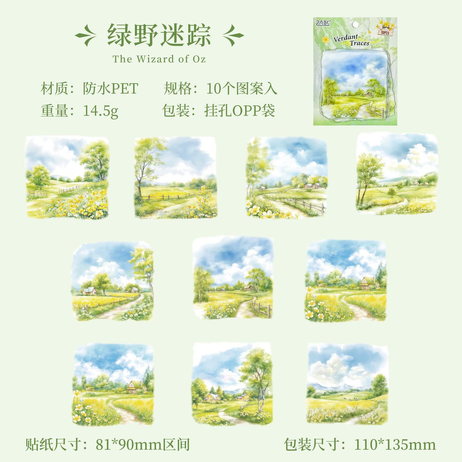 10pcs/1lot Kawaii Scrapbook Sticker Four Seasons Story Scrapbooking Supplies Planner Decorative Stationery Sticker