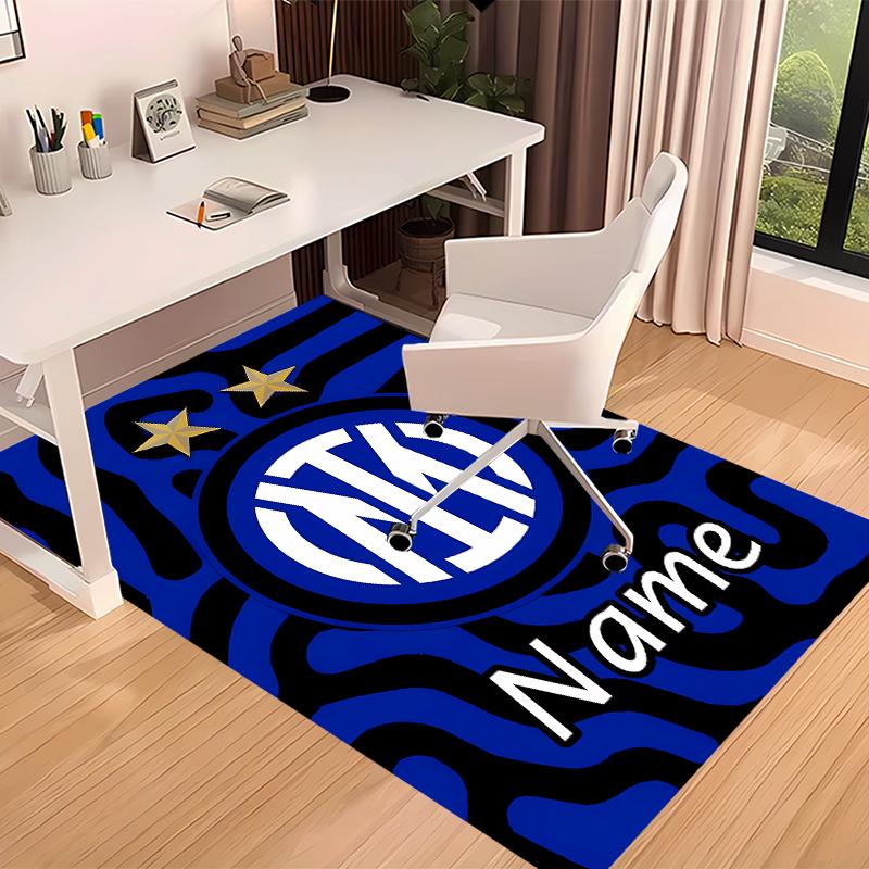 Custom Personalization Inter Milan Print Area Rug - Soft, Washable Non-Slip Indoor Mat,Living Room,Home&Office Decorative Rug