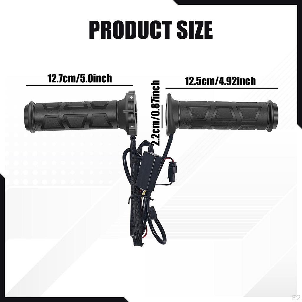 Motorcycle Heated Hand Grips, Quick Installation, Handlebar Grips for Motorbike