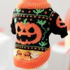 Pumpkin Pattern Pet Sweater Knitwear for Small Dog Cats Pullover Costume 2 Leg Clothes For Halloween Party Cold Weather