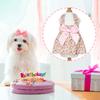 1 pezzo Gonna per Gatto Vestito per Animale Domestico Vestito Estivo per Cane Stile Romantico Con Stampa Floreale Rosa, Vestiti per Cani Piccoli Abbigliamento per Animali Domestici Gonna per Chihuahua