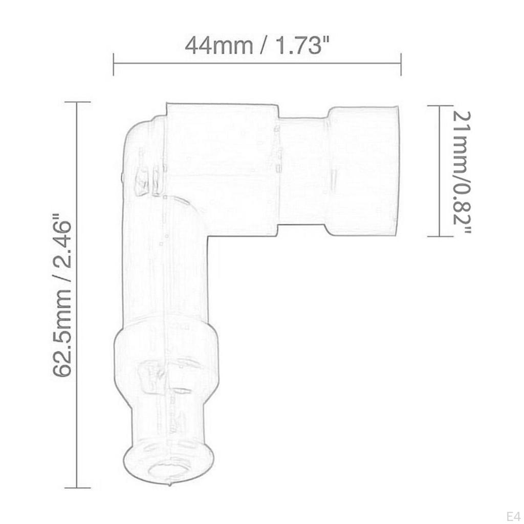 2 Pieces Motorcycle Spark Plug Cap Ignition Accessories 90 Degree Angle for