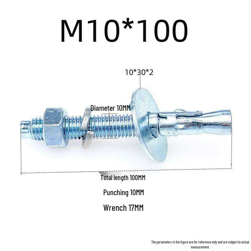 Galvanized Flat Washers and Expansion Bolts Set: Sizes M6-M20