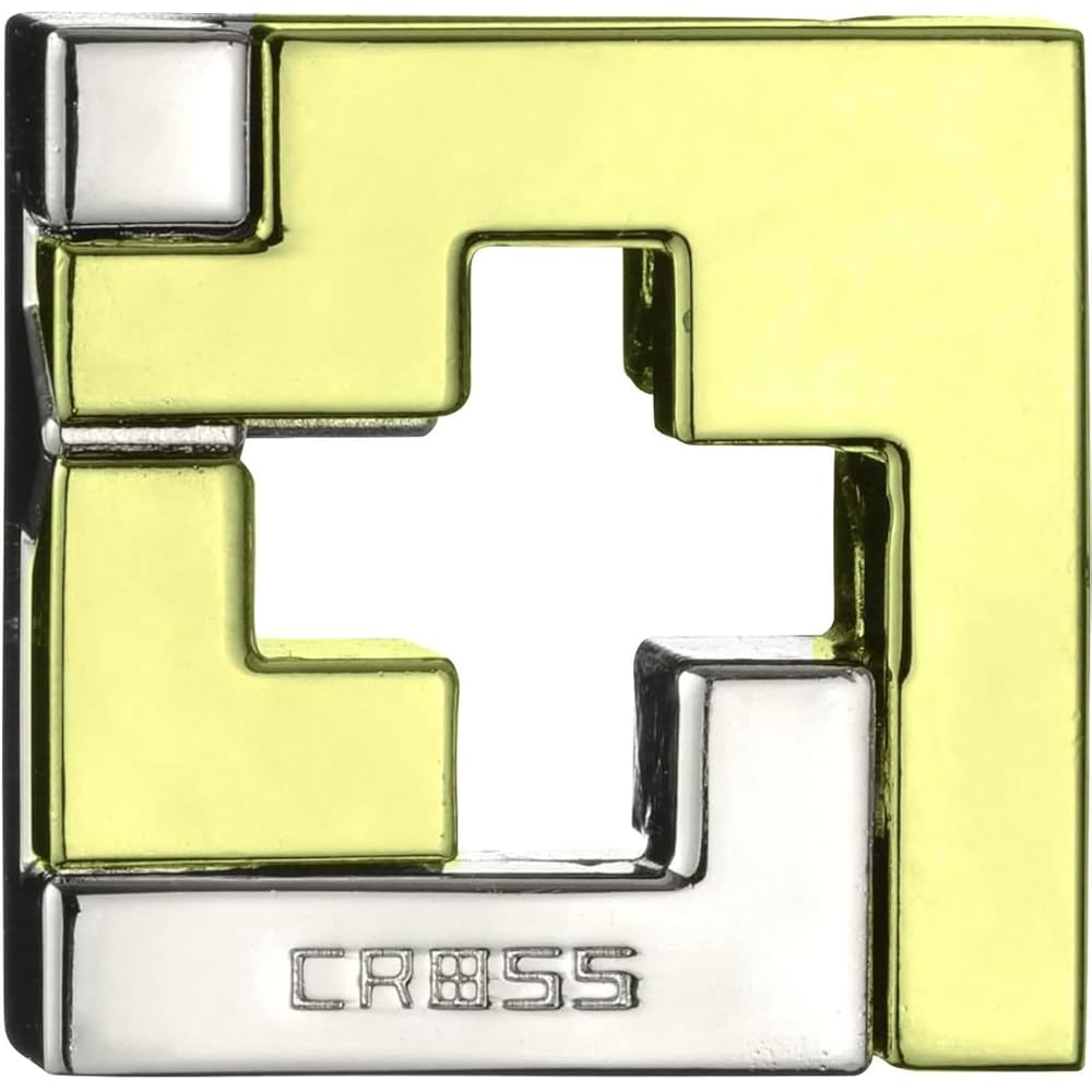Hanayama Cast Cross Puzzle Level 3 Brain Teaser Game Metal Puzzle Toy