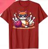 Funny Cat Bowling Shirt with Sunglasses Couple Style YK Summer Streetwear Top Women Clothing Fashion Summer Streetwear YK