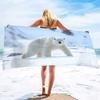 Cute Polar Bear Print Series Seaside Vacation Beach Towel Swimming Bath Towel Sports Towel