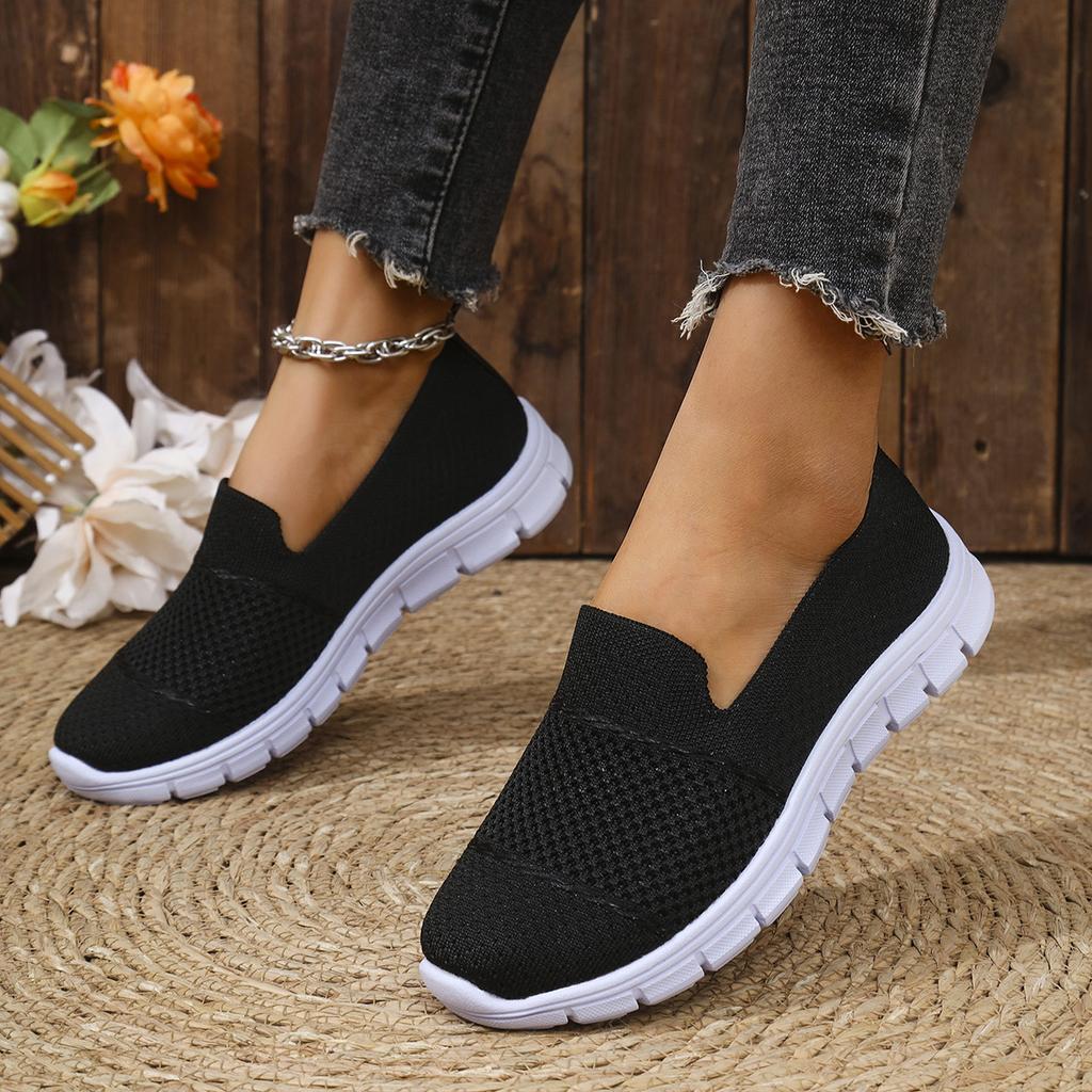 Fashion Women's Casual Mesh Shoes Breathable Sneakers Shallow Mouth Loafers Comfort Vulcanize Shoes Outdoor Lightweight Walking Footwear