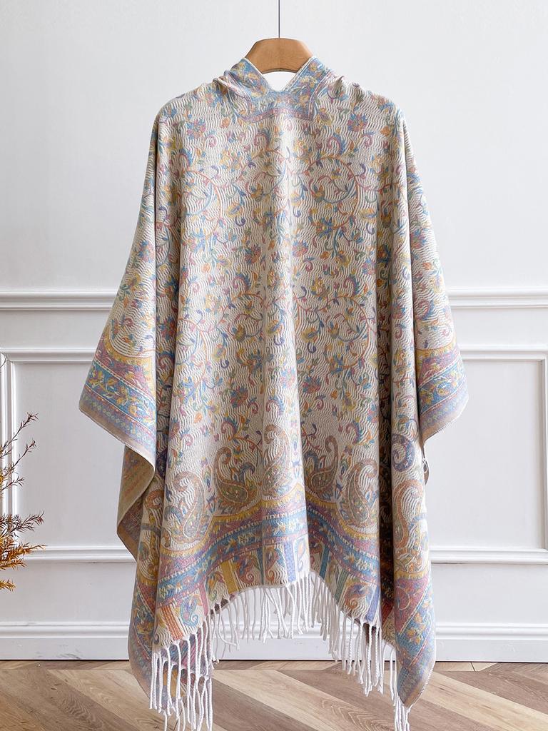 Luxusmarke Kaschmirschal für Damen mit Blumenmuster, warmer Winterschal und Wickeltuch, Bandana, Pashmina, weiblicher Foulard, quadratisch, dicke Decke, Poncho