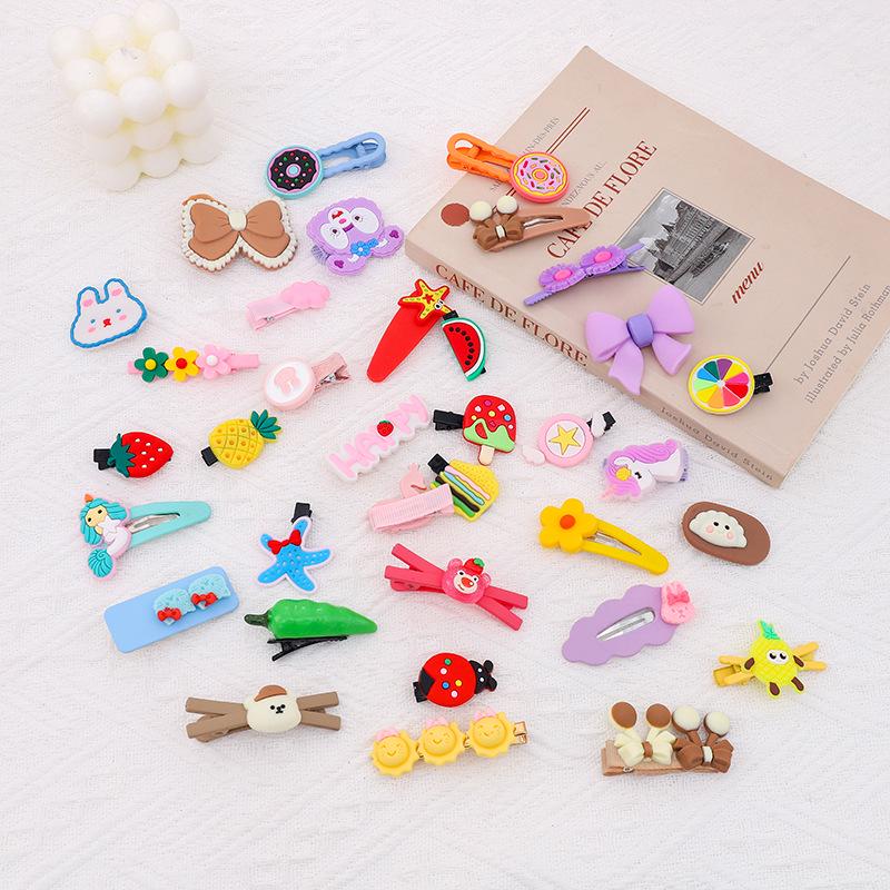 Korean Style Cartoon Candy Color Hair Clip for Girls – Cute, Simple Bangs and Side Clip