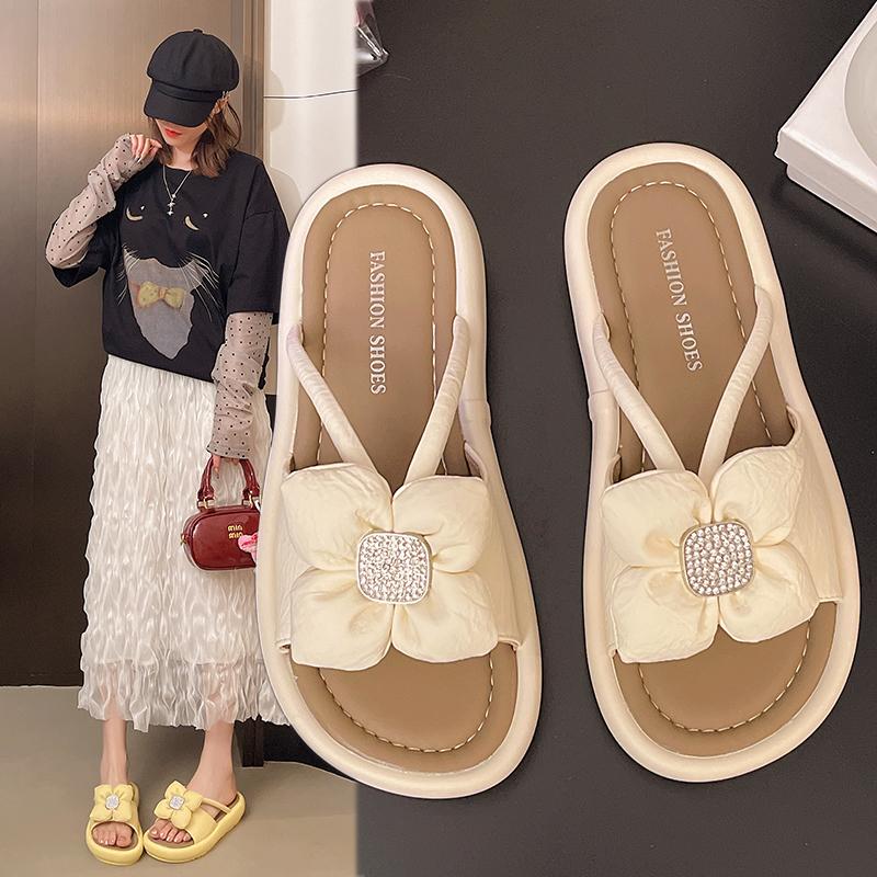 2025Comfortable Linen  Soft and Lightweight Cotton Slippers Cute Bowknot Flat Slipper Couples Slides Home Shoes for