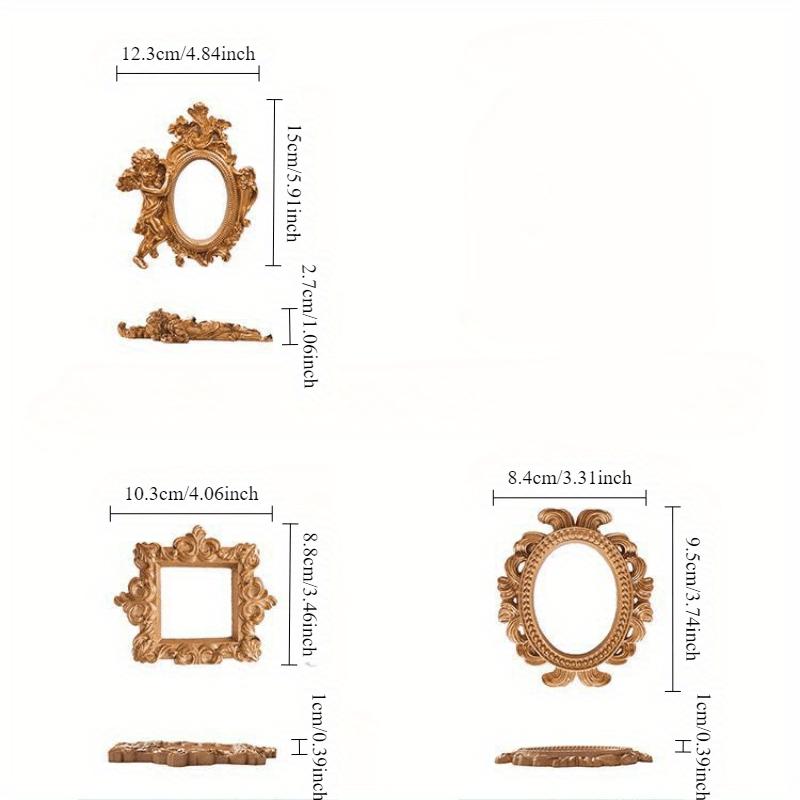 European Victorian Style Retro Resin Mini Angel Oval Small Photo Frame Accessory Positioning Frame Earring Necklace