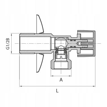Angle Ball Valve for Faucet 1/2X3/4 Chrome