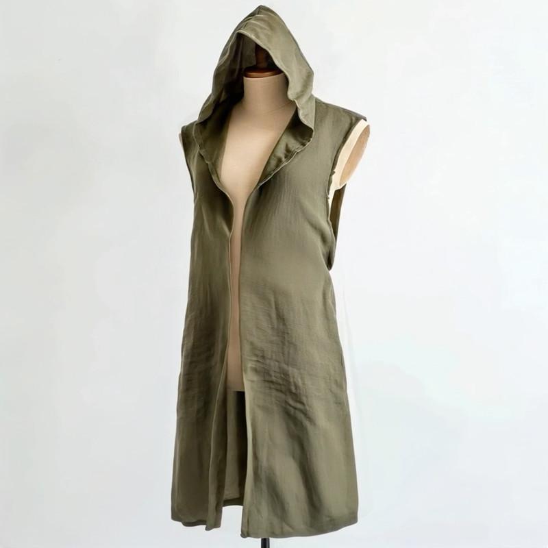 Medieval Men's Hooded Linen Ranger LARP Outerwear