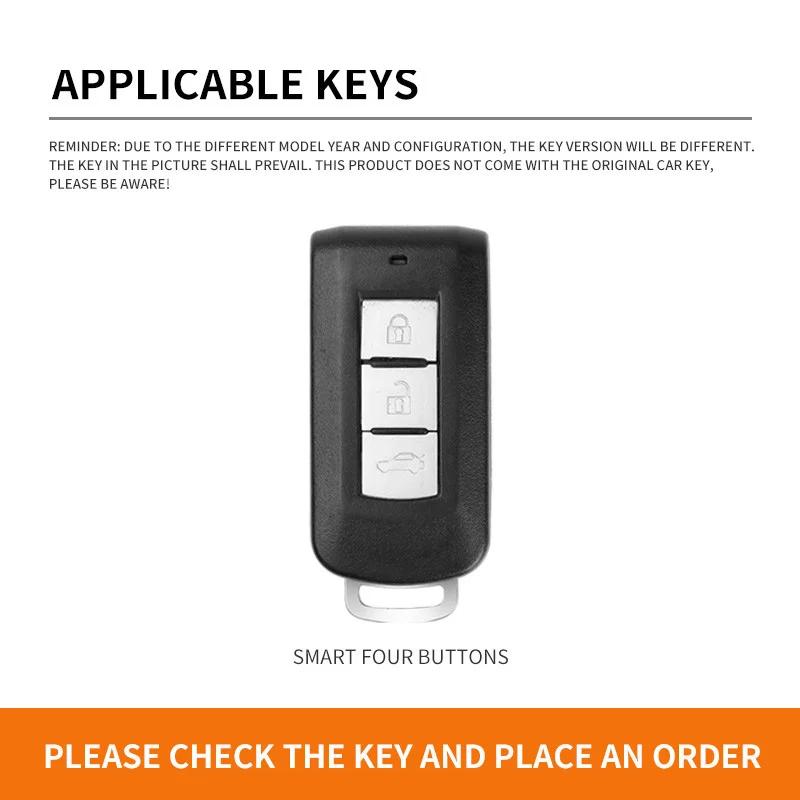 For Mitsubishi Xpander Outlander ASX Pajero Eclipse Cross Montero Zinc Alloy Leather Car Remote Key Case Cover Shell Accessories