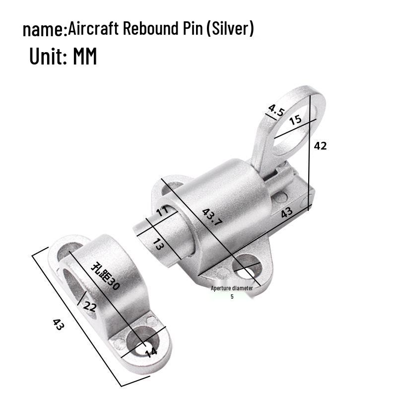 Automatisk fjäderbelastad bultlås för dörr och fönster i aluminiumlegering