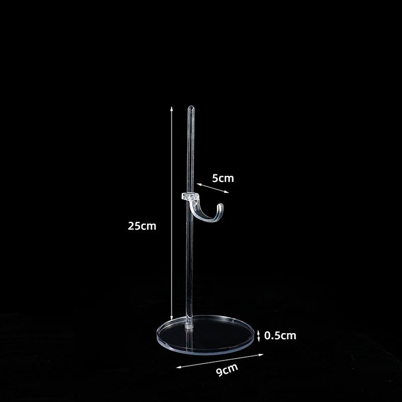 Akrylový držák na panenky Průhledný 30cm displej na figurku Držák na nožní opěrku v pase pro 1/6 výstavních hraček pro panenky