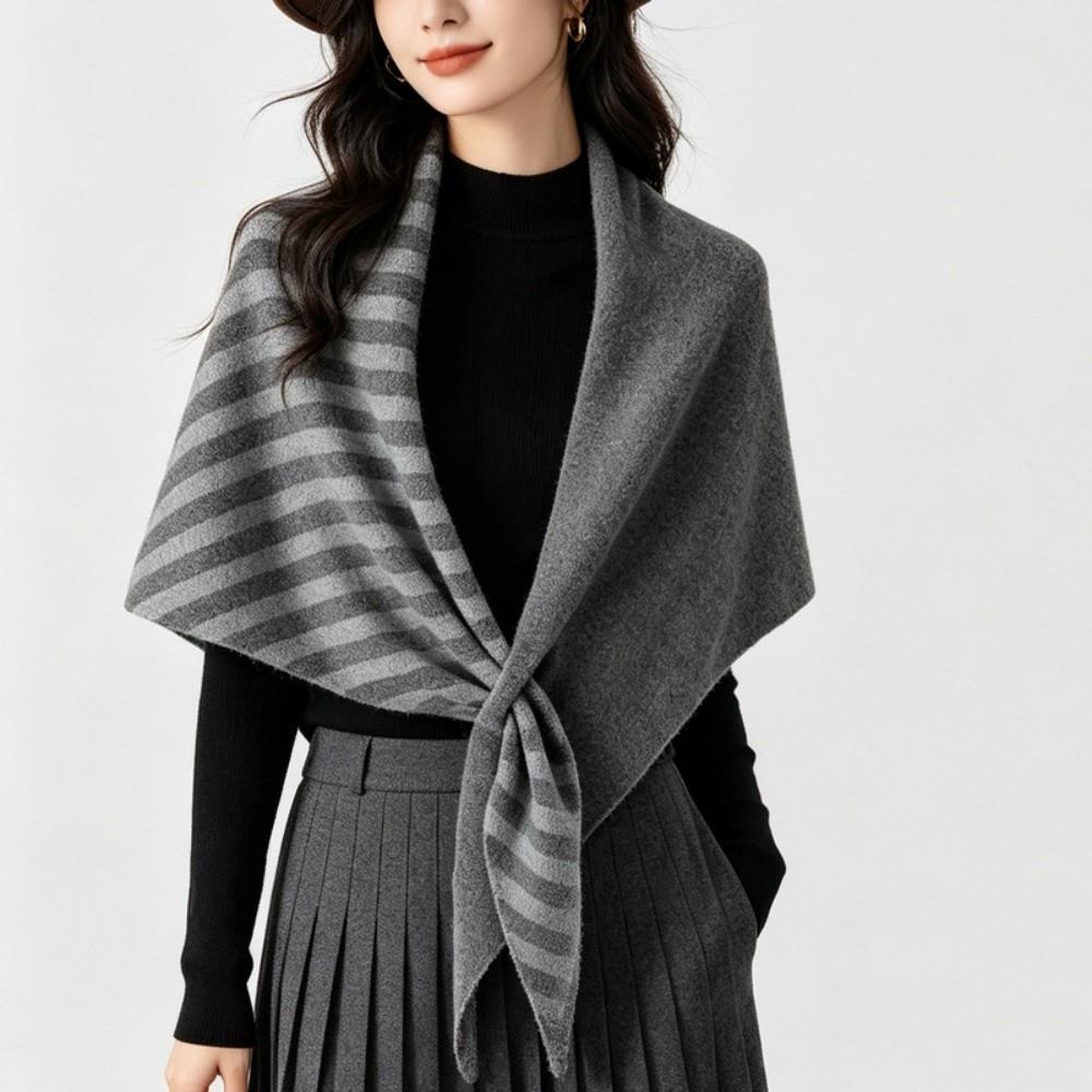 Soft Wool Triangle Scarf Warm Winter Shawl Wrap New Knitted Triangular Scarf  Women
