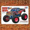 Metal Poster Vintage Rc Car Tin Sign Plaque Tamiya Bush Devil Truck Boxart -aluminum