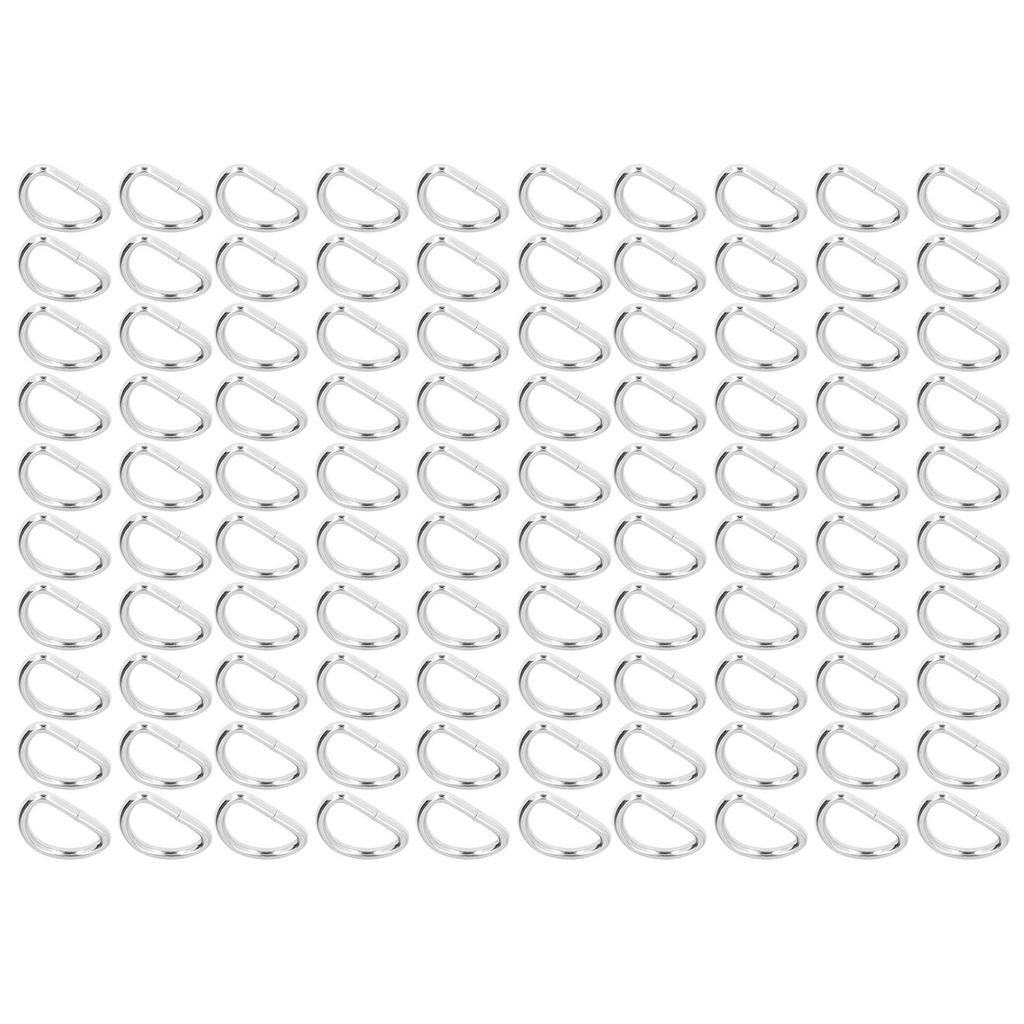 100pcs D Rings Durable Wearable Easy Replaceable Convenient Practical Compact Bag Buckles for