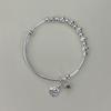 Trendy Celebrity Style Silver-Plated Beaded Adjustable Bracelet