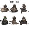 WM6147 WM6168 Military Series SWAT Special Forces Building Blocks Commando Soldier City Police Cap Mini Action Figure Toys