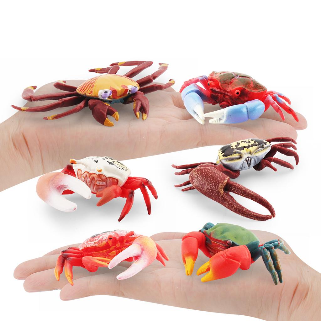Vividly Colored Pvc Crab Model Featuring Realistic Design Perfect For Collectors And Decor Home