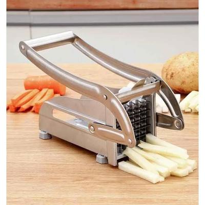 Machine Professionnelle Coupe-Frites avec 2 Lames Acier Inoxydable Manuel Coupe-Légumes Pomme de Terre Gadgets de Cuisine