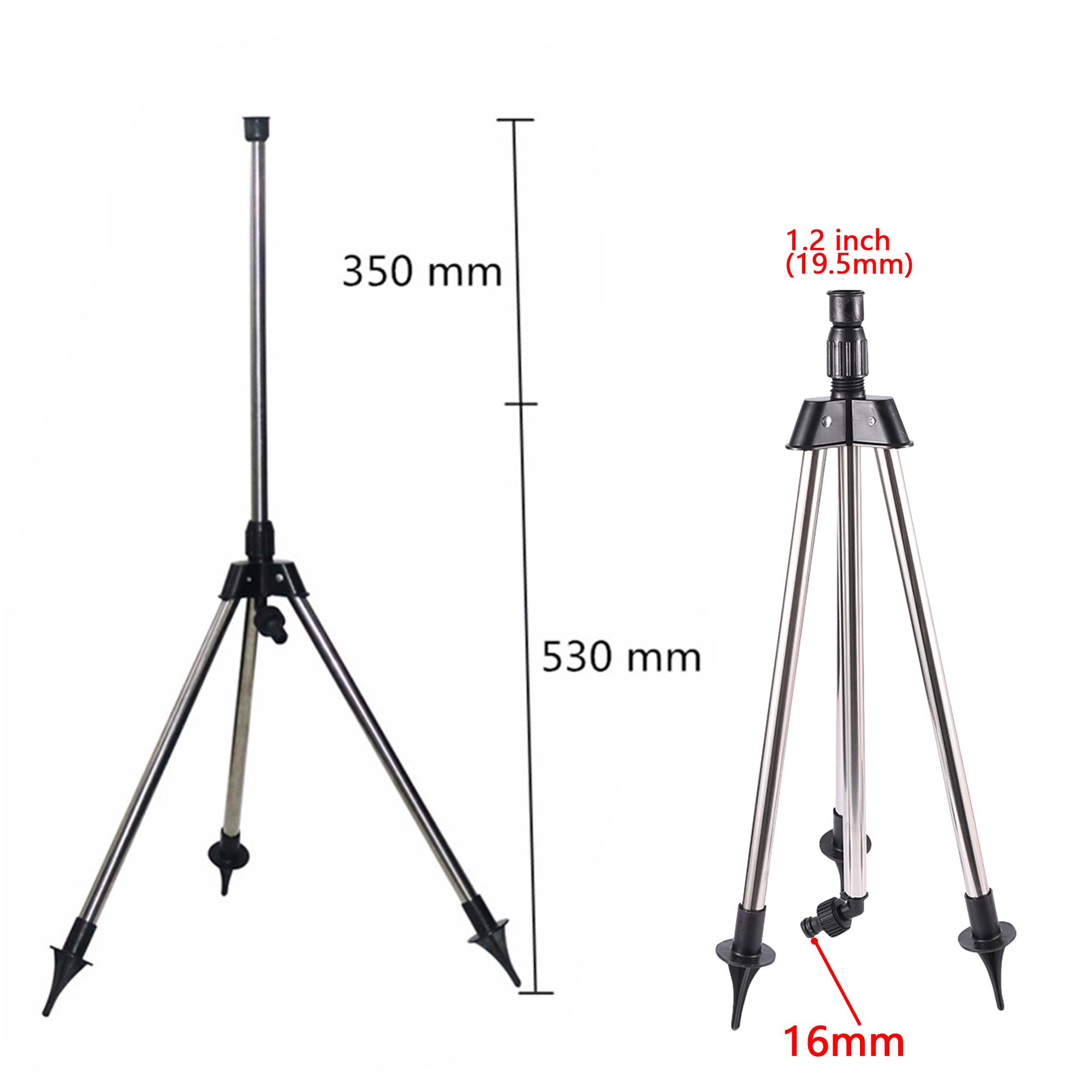

1/2 Garden Irrigation Stainless Steel Telescopic Tripod Height Adjustable Tripod Base with 16mm Quick Connector