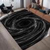 Cosmic Black Hole Pattern Area Rug Spiral Galaxy Design Soft Non-slip Carpet Living Room Bedroom Hallway Decor Mat