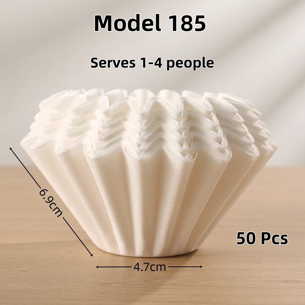 Coffee Pot Filter Paper By Hand Drip Cup 50pcs American Coffee Machine Filter Fan Cake Shape Coffee Filter Papers