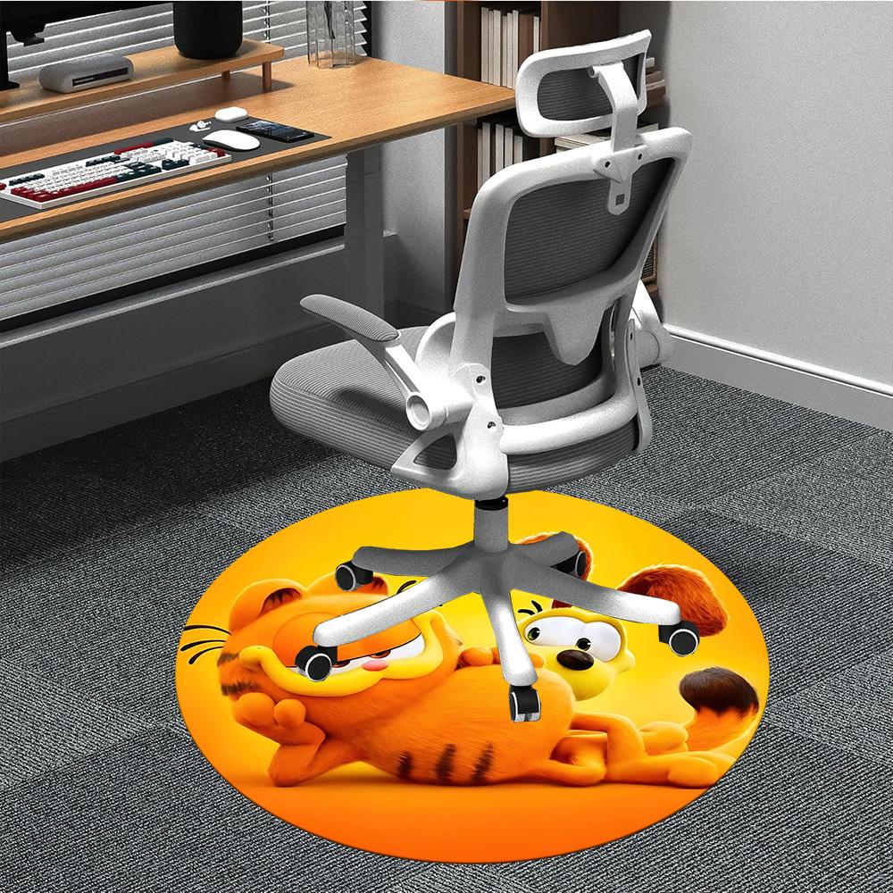 

1pc Garfield, Odie Carpet, Round Non-Slip Durable Large Size Office Carpet, Suitable for Office yy250908038 80cm by 80cm