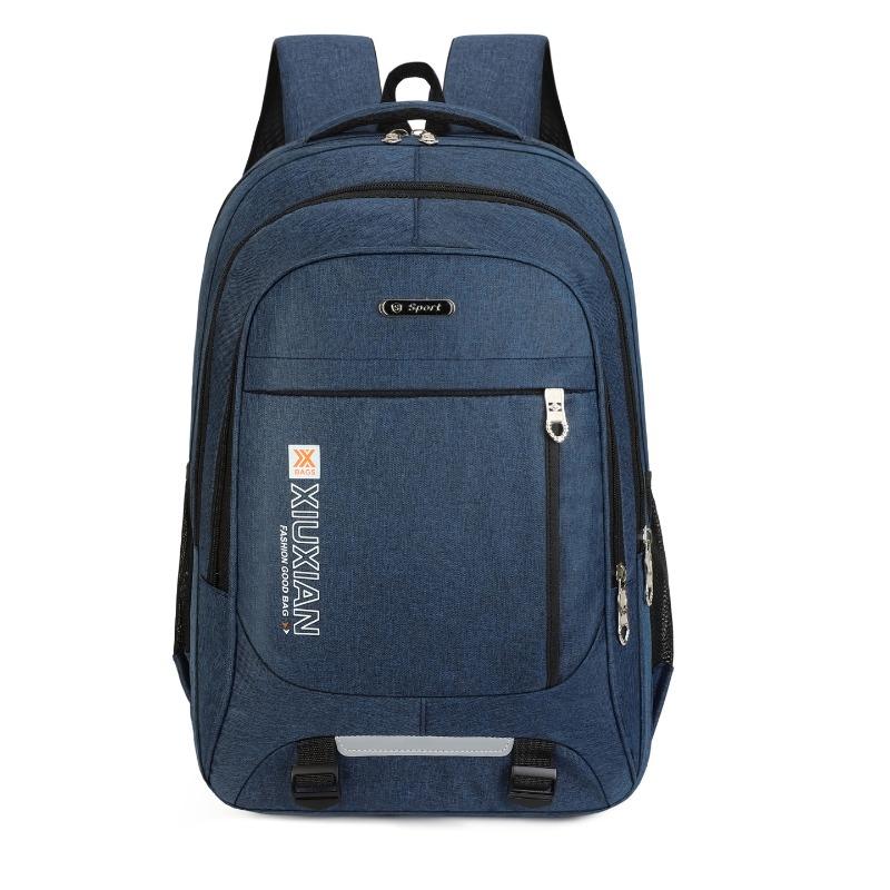Trendy backpack, schoolbag, male college student, high value, large capacity travel, computer backpack, male model, high sense